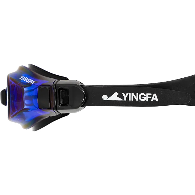 Очки для плавания взрослые радужные линзы YINGFA Y680AF-V (Черный)