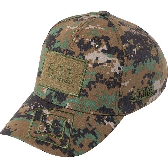 Кепка бейсболка тактическая с липучкой под патч 5.11 Tactical TY-0363 (Камуфляж Marpat)