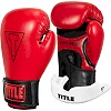 Боксерские перчатки TITLE Boxing Vegan Gloves Red/Black (капа в комплекте)