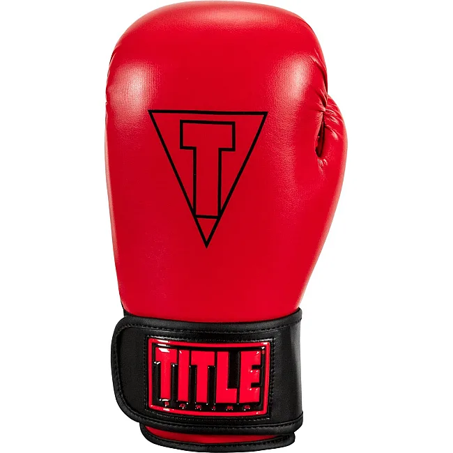 Боксерские перчатки TITLE Boxing Vegan Gloves Red/Black (капа в комплекте)