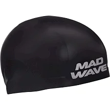 Шапочка для бассейна силиконовая стартовая MADWAVE R-CAP FINA Approved M053115 (Черный)