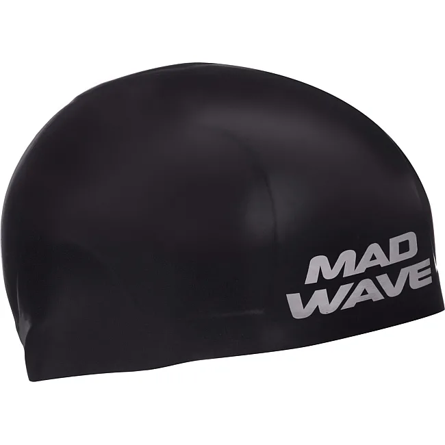 Шапочка для бассейна силиконовая стартовая MADWAVE R-CAP FINA Approved M053115 (Черный)
