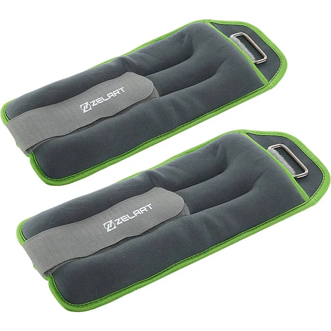 Утяжелители для ног и рук ZELART FI-5733-4 2x2кг (Серый-салатовый)