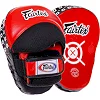 Лапа боксерская изогнутая тренировочная кожа FAIRTEX BO-3362 25x19x9см 2штуки (Красный)