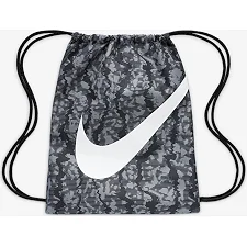 Рюкзак-мешок Nike Y NK DRAWSTRING - CAT AOP FA24 черный 12L, серый 35х46 см