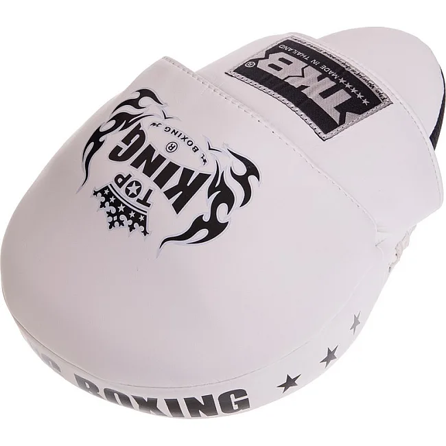 Лапа боксерская изогнутая тренировочная кожа TOP KING Super TKFMS 26x18x9см 2штуки (Красный)