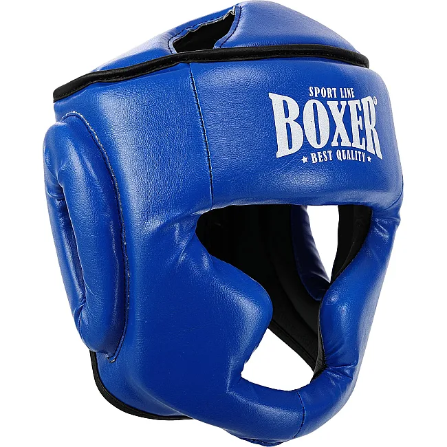 Тренировочный шлем для бокса
 искусственная кожа BOXER

 NEW 2036-N (Синий)