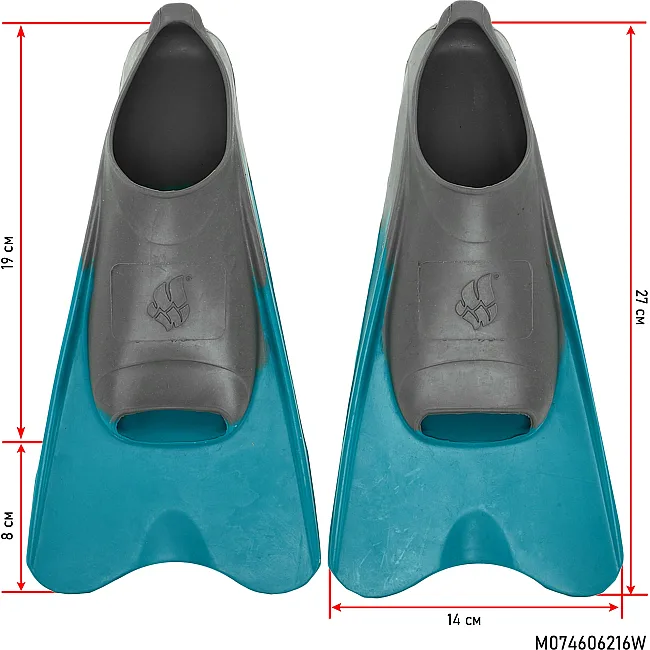 Короткие ласты для тренировок
 MADWAVE
 M074606216W
 34-35