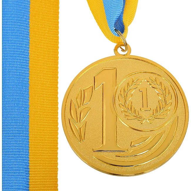 Медаль спортивная с лентой SP-SPORT
 WREATH C-1489-7 ø7см (Золотой)