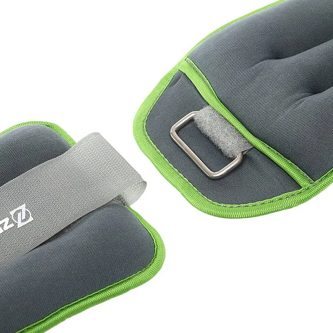 Утяжелители для ног и рук ZELART FI-5733-4 2x2кг (Серый-салатовый)