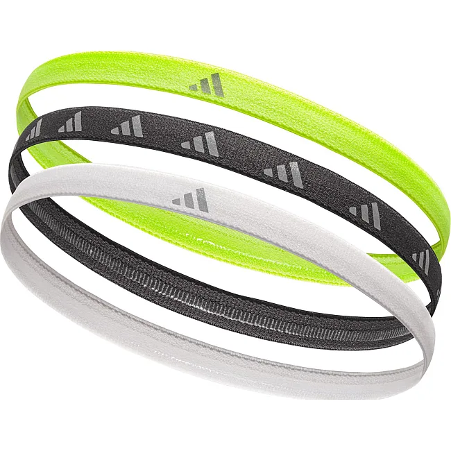 Повязки на голову женские Adidas Hairbands 3pk белый, черный, зеленый