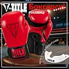 Боксерские перчатки TITLE Boxing Vegan Gloves Red/Black (капа в комплекте)