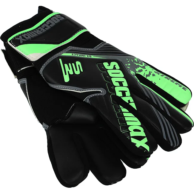 Вратарские перчатки
 профессиональные с защитой пальцев SOCCERMAX GK-4316
 7-11 (Черный-зеленый)