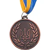 Заготовка медали спортивной с лентой SP-SPORT
 UKRAINE с украинской символикой C-3241 ø5см (Золотой)
