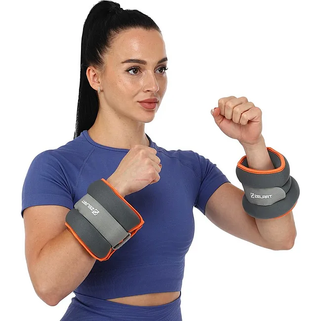 Утяжелители для ног и рук ZELART FI-5733-4 2x2кг (Серый-салатовый)