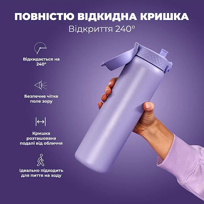 Бутылка для воды металлическая вакуумная ION8 920 мл. Vacuum Insulated, Periwinkle
