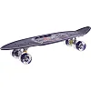 Пенни борд Penny Board круизер пластиковый со светящимися колесами и ручкой для переноски 24
