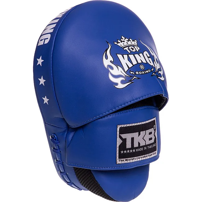 Лапа боксерская изогнутая тренировочная кожа TOP KING Super TKFMS 26x18x9см 2штуки (Красный)
