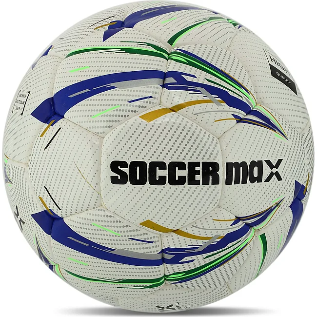 Футбольный мяч SOCCERMAX FB-8070 №5 PU (Белый-синий)