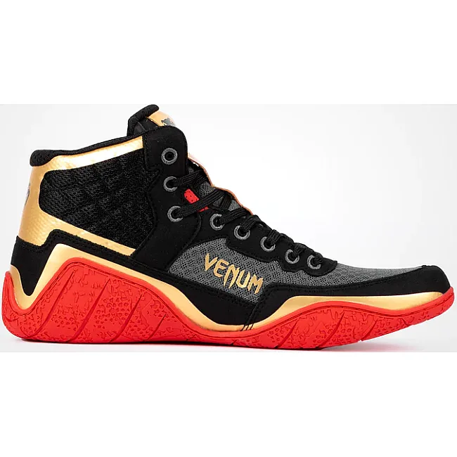 Борцовки VENUM Elite Black Gold Red