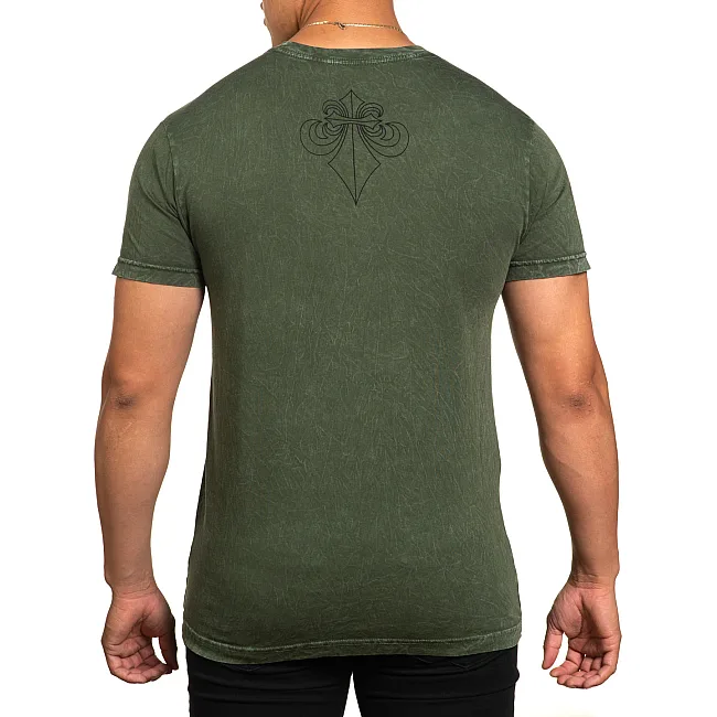 Футболка мужская AFFLICTION Black Night Tee Military Green