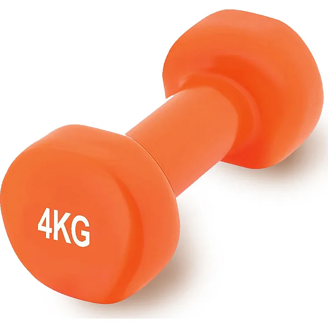 Гантель виниловый POWERPLAY 4125 Achilles 4кг. Оранжевая (1шт)