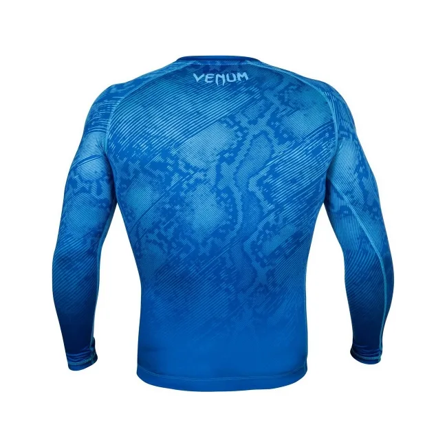 Компресійна футболка Venum Fusion Compression T-shirt Blue Long Sleeves