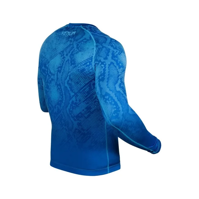 Компресійна футболка Venum Fusion Compression T-shirt Blue Long Sleeves