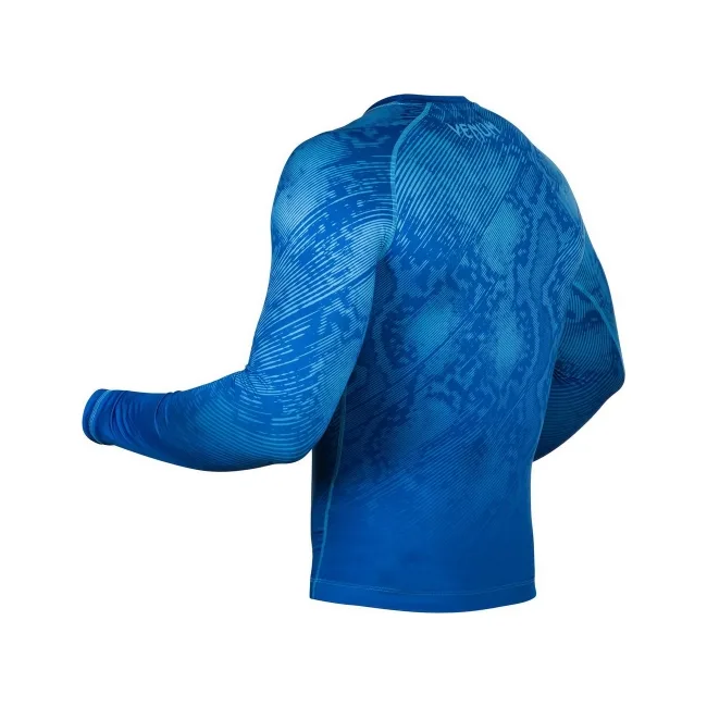 Компресійна футболка Venum Fusion Compression T-shirt Blue Long Sleeves