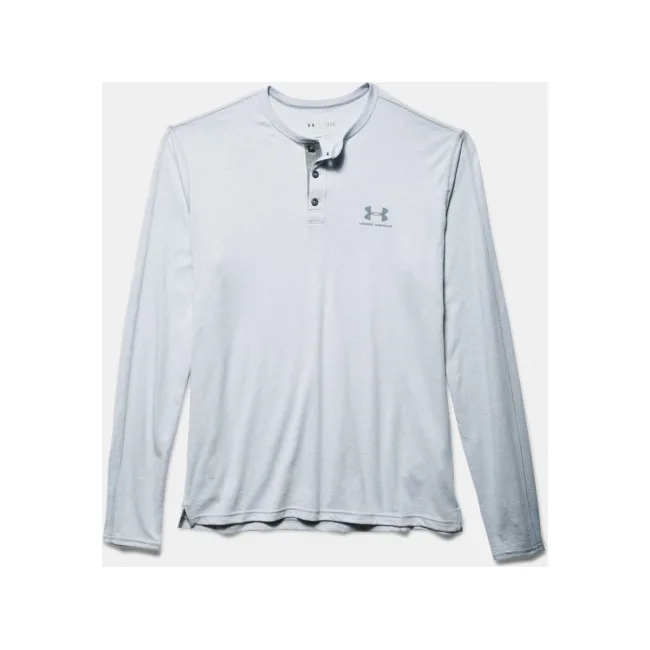 Чоловічий лонгслів Under Armour Henley Air Force Gray Heather