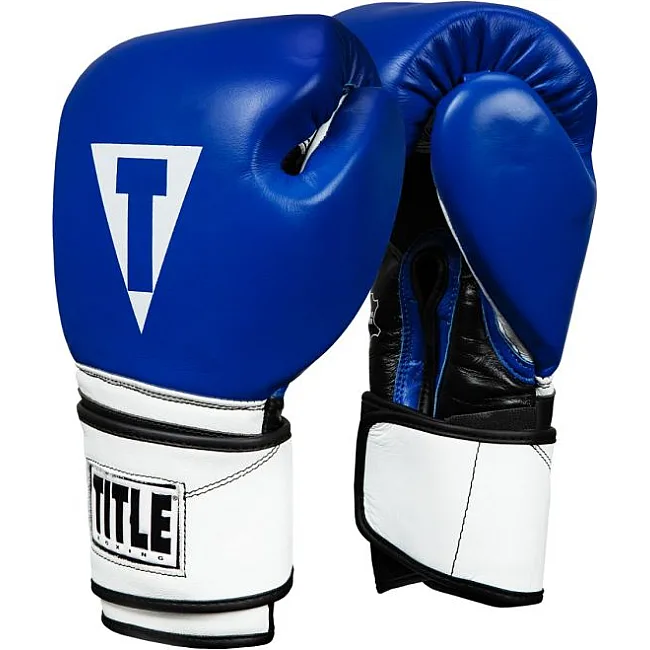 Перчатки для бокса TITLE Premium Leather Performance Blue