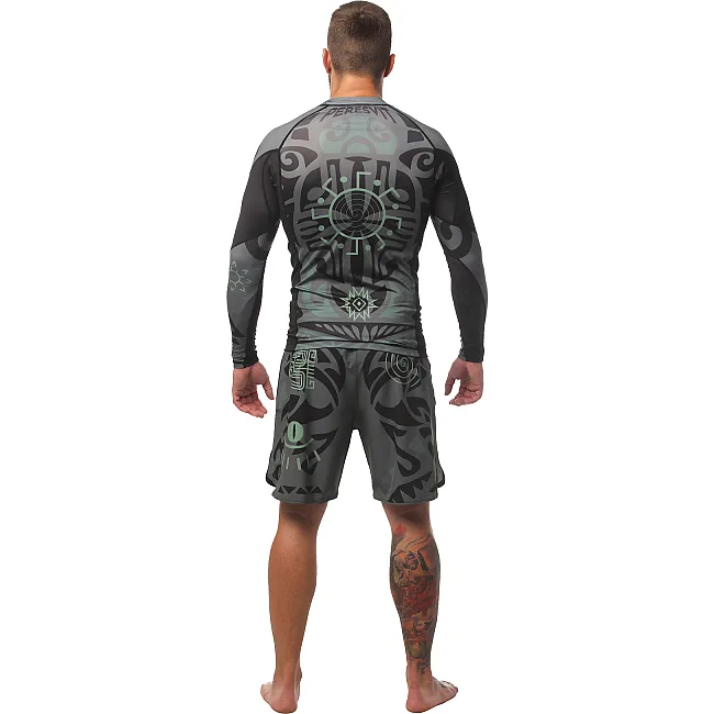 Рашгард із довгим рукавом PERESVIT Maori Black Military Green