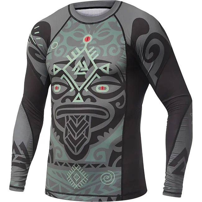 Рашгард із довгим рукавом PERESVIT Maori Black Military Green