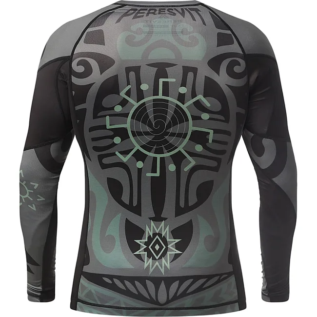 Рашгард із довгим рукавом PERESVIT Maori Black Military Green