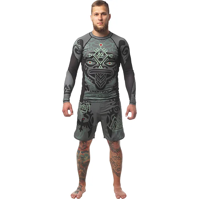Рашгард із довгим рукавом PERESVIT Maori Black Military Green