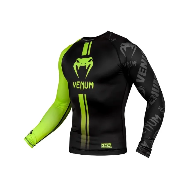 Рашгард з довгим рукавом VENUM Logos Black Neo Yellow