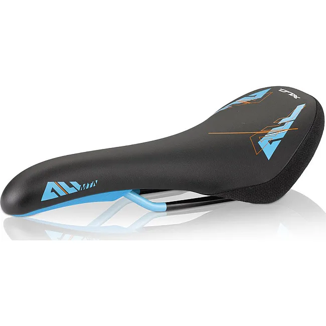 Седло для велосипеда XLC SA-M01 All MTN, черно-сине-оранжевое, Unisex, 282x135mm, 295гр.