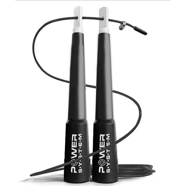 Скоростная скакалка POWER SYSTEM PS-4033 Crossfit Black (2,8м)