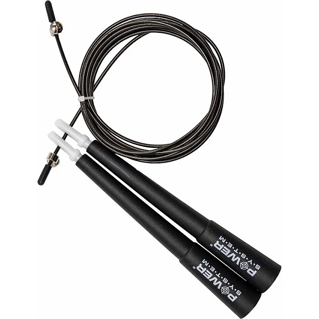 Скоростная скакалка POWER SYSTEM PS-4033 Crossfit Black (2,8м)