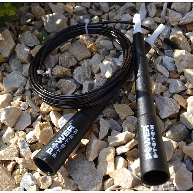 Скоростная скакалка POWER SYSTEM PS-4033 Crossfit Black (2,8м)
