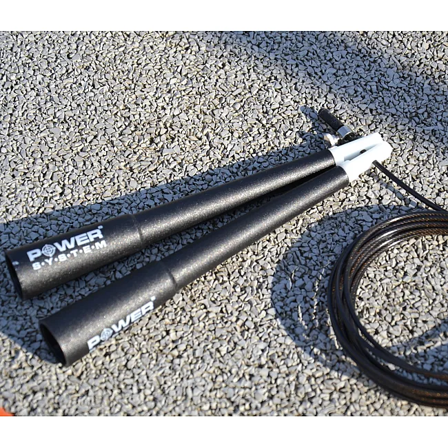 Скоростная скакалка POWER SYSTEM PS-4033 Crossfit Black (2,8м)