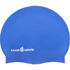 Шапочка для бассейна силиконовая для взрослых MADWAVE METAL M053505 (Синий)