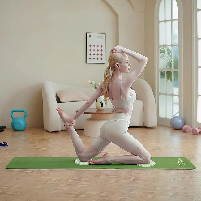 Коврик для йоги и фитнеса PowerPlay 4150 TPE Premium Performance Mat Зеленый (183x61x0.6 см.)