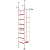 Шведська стінка з незнімним турником та комплектом навісних аксесуарів SP-PLANETA Юніс L-6776 (Біло-червоний)
