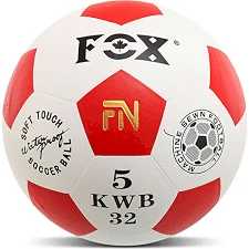 Футбольный мяч FOX FB-7628 №5 PU (Белый-красный)