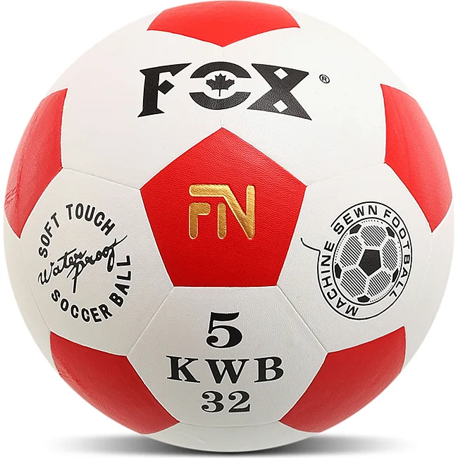 Футбольный мяч FOX FB-7628 №5 PU (Белый-красный)