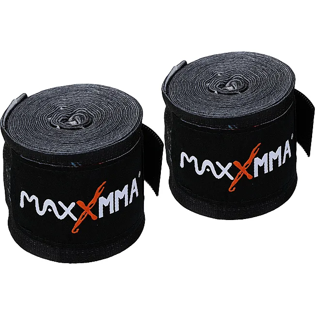 Бинты для бокса
 с принтом Череп полиэстер с эластаном 2штуки MAXXMMA
 WR07-120 3м (Черный-белый)