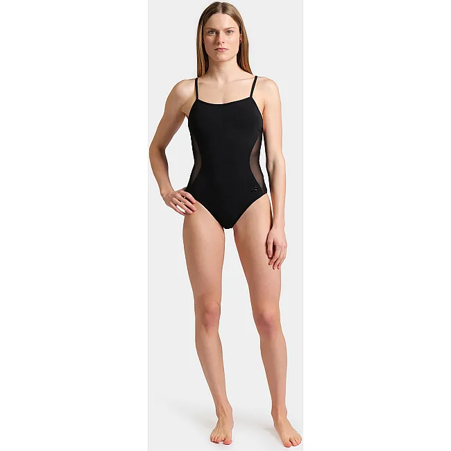 Купальник закритий для жінок Arena MESH PANELS SWIMSUIT CLOSED BA чорний