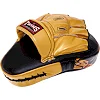 Лапа боксерская изогнутая тренировочная кожа TWINS FPML10-51 25x19x9см 1штука (Черный-золотой)