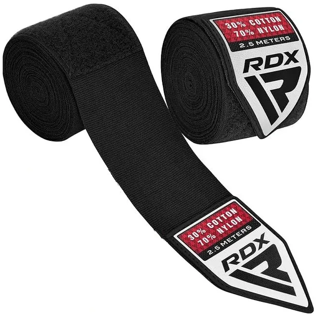 Бинты для бокса RDX Hand Wraps Black (2.5м.)